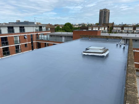Liquid plastic roof coating